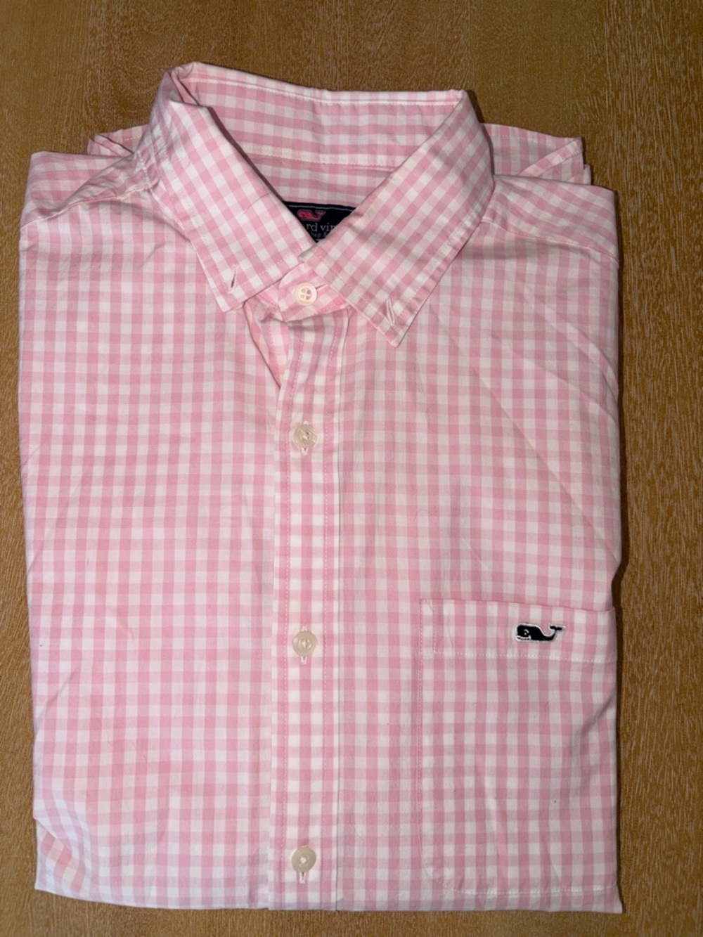 Vineyard Vines Pink Gingham Classic Button-Down Shirt
